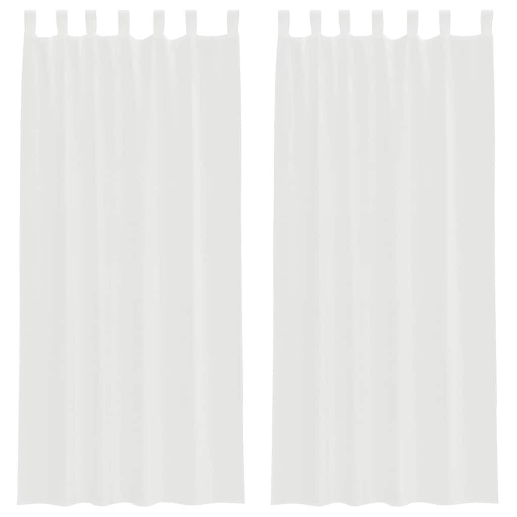 Vidaxl voile gordijnen met lussen 2 st 140x225 cm wit