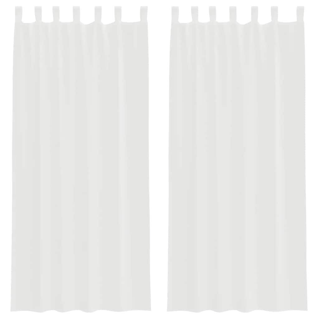Tende Vidaxx con passanti 2 pezzi 140x245 cm bianche