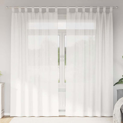 Vidaxl gordijnen met lussen 2 st 140x245 cm wit