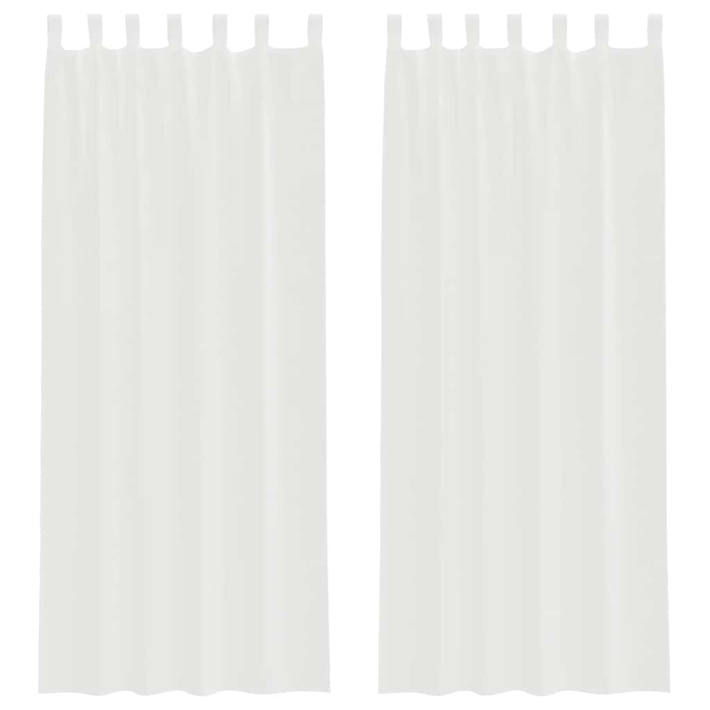 Tende Vidaxx con passanti 2 pezzi 140x260 cm bianche
