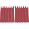 Vidaxx cortinas voile con trabillas 2 piezas 140x140 cm rojo vino