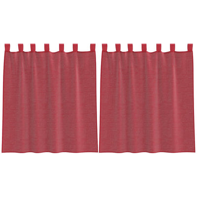 Tende Vidaxx in voile con passanti 2 pz 140x140 cm rosso vino