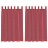 Vidaxx cortinas voile con trabillas 2 piezas 140x175 cm rojo vino