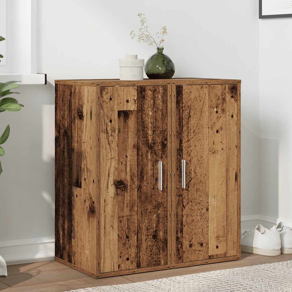 Gabinetes de zapatos Vidaxl 2 PCS 32x35x70 cm de madera procesada de madera vieja