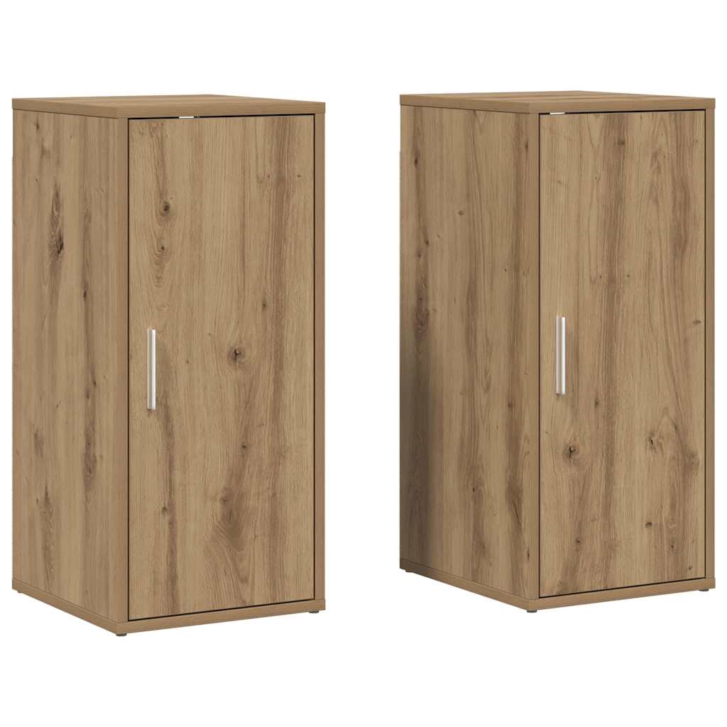 Gabinetes de zapatos Vidaxl 2 PCS 32x35x70 cm de roble artesanal procesado