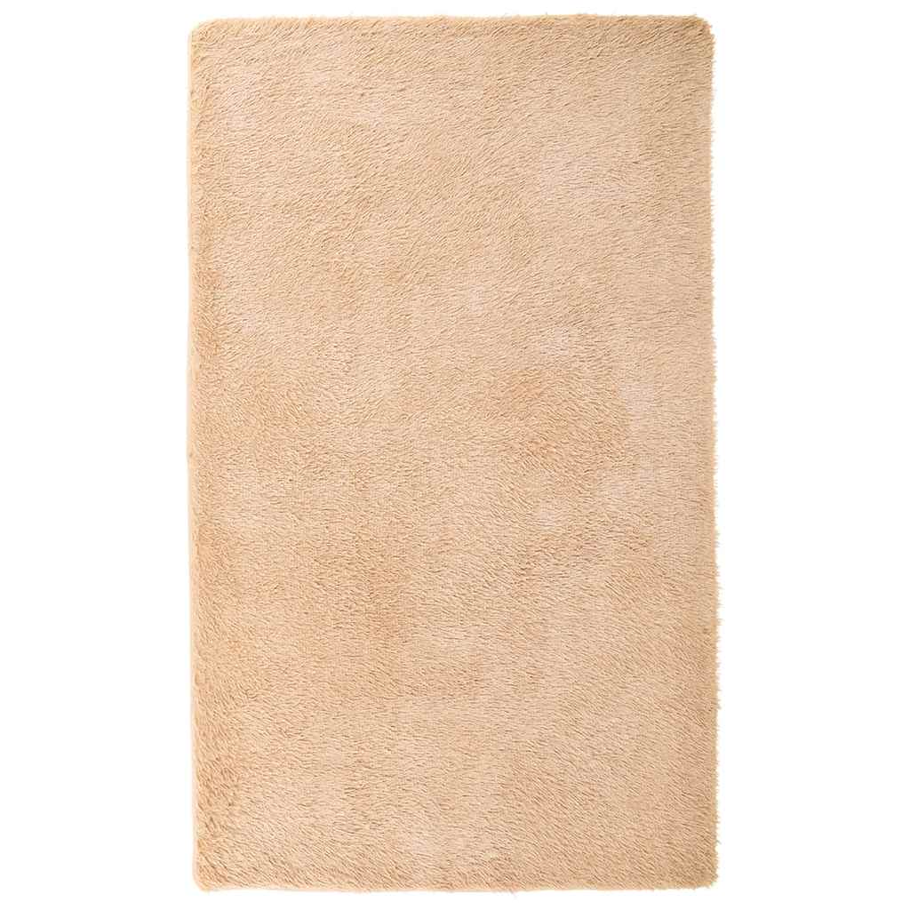 Vidaxl hoogpolig vloerkleed navarra 60x100 cm polyester beige