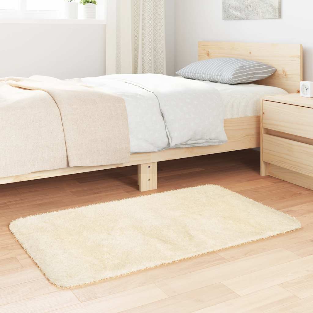 Vidaxx alfombra de pelo largo navarra 60x100 cm poliéster color crema