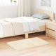 Vidaxl hoogpolig vloerkleed navarra 60x100 cm polyester crèmekleurig