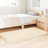 Vidaxl hoogpolig vloerkleed navarra 80x150 cm polyester crèmekleurig
