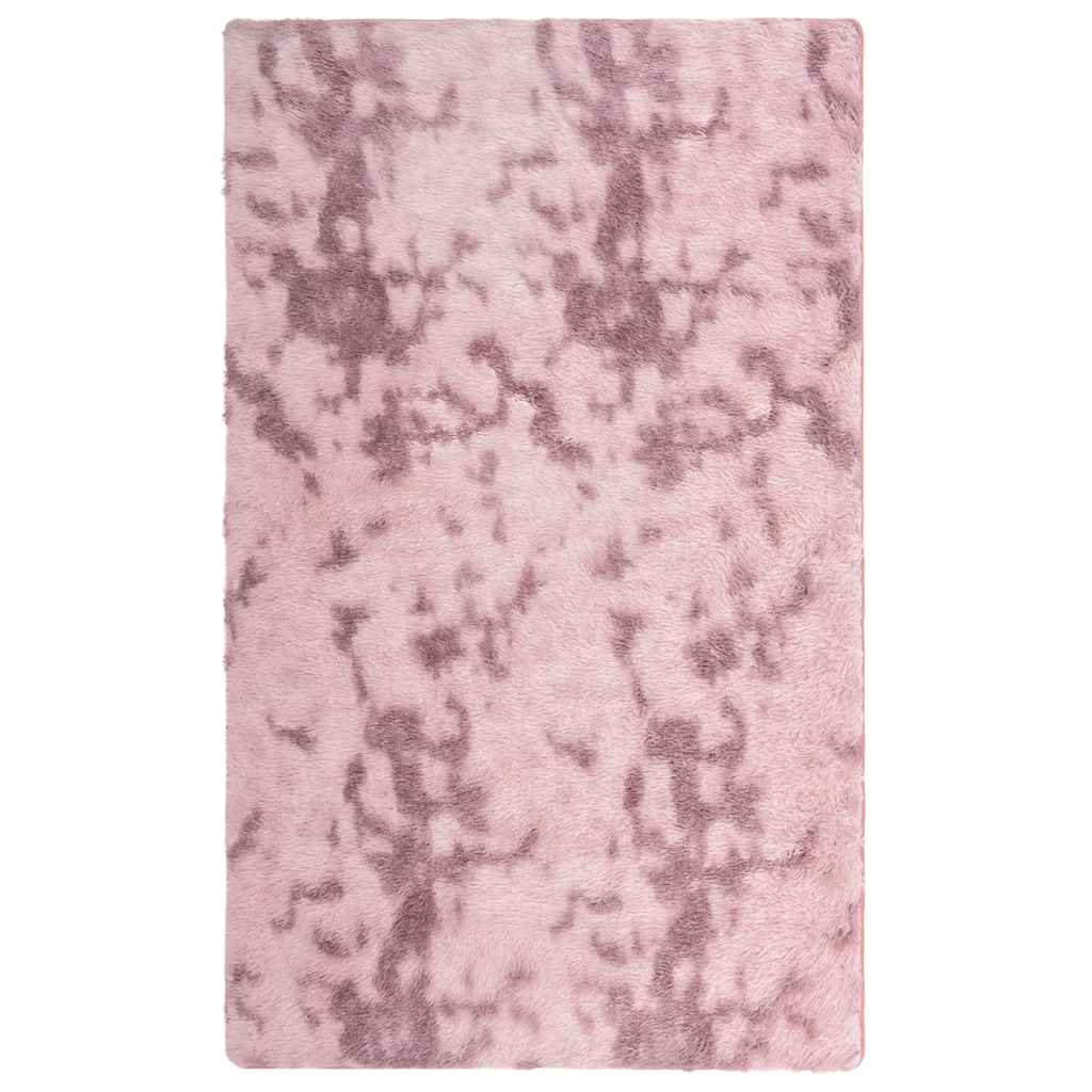 Vidaxl hoogpolig vloerkleed navarra 80x150 cm polyester stoffig roze