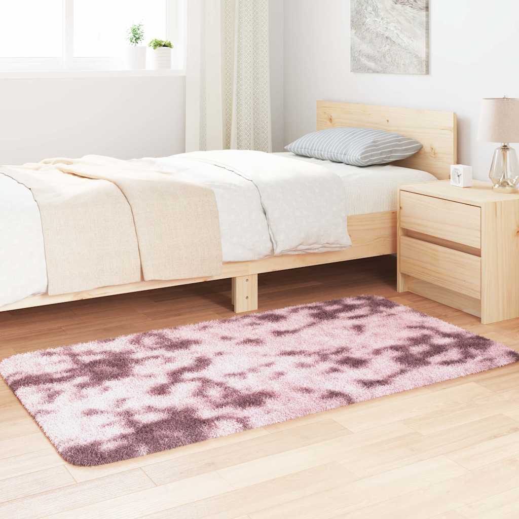 Vidaxx alfombra de pelo largo navarra 80x150 cm poliéster rosa polvoriento