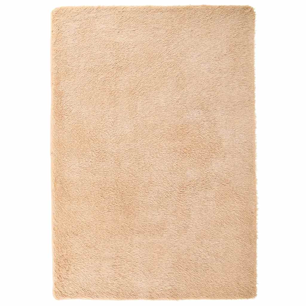 Vidaxl hoogpolig vloerkleed navarra 120x170 cm polyester beige