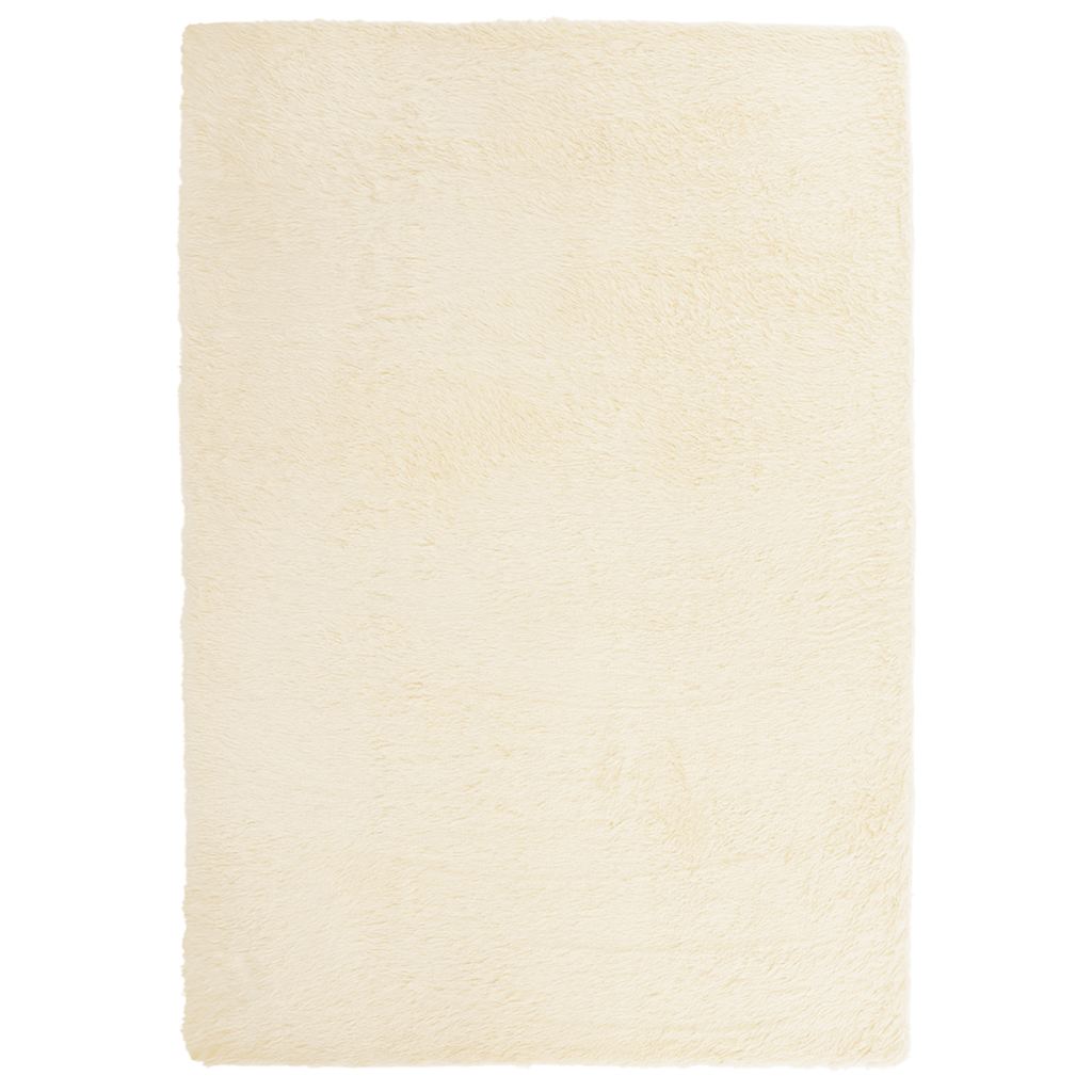 Vidaxx alfombra de pelo largo navarra 120x170 cm poliéster color crema