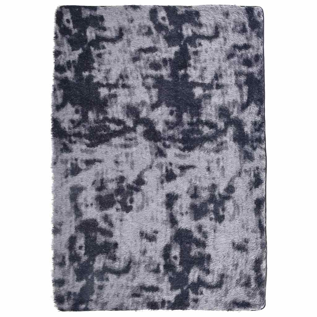 Vidaxl hoogpolig vloerkleed navarra 120x170 cm polyester donkergrijs