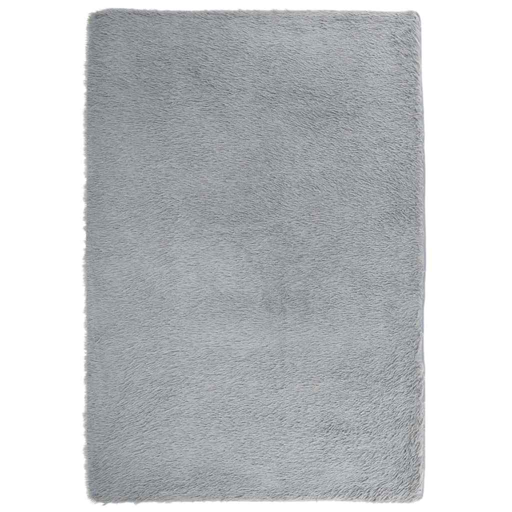 Vidaxx alfombra de pelo largo navarra 120x170 cm poliéster gris claro