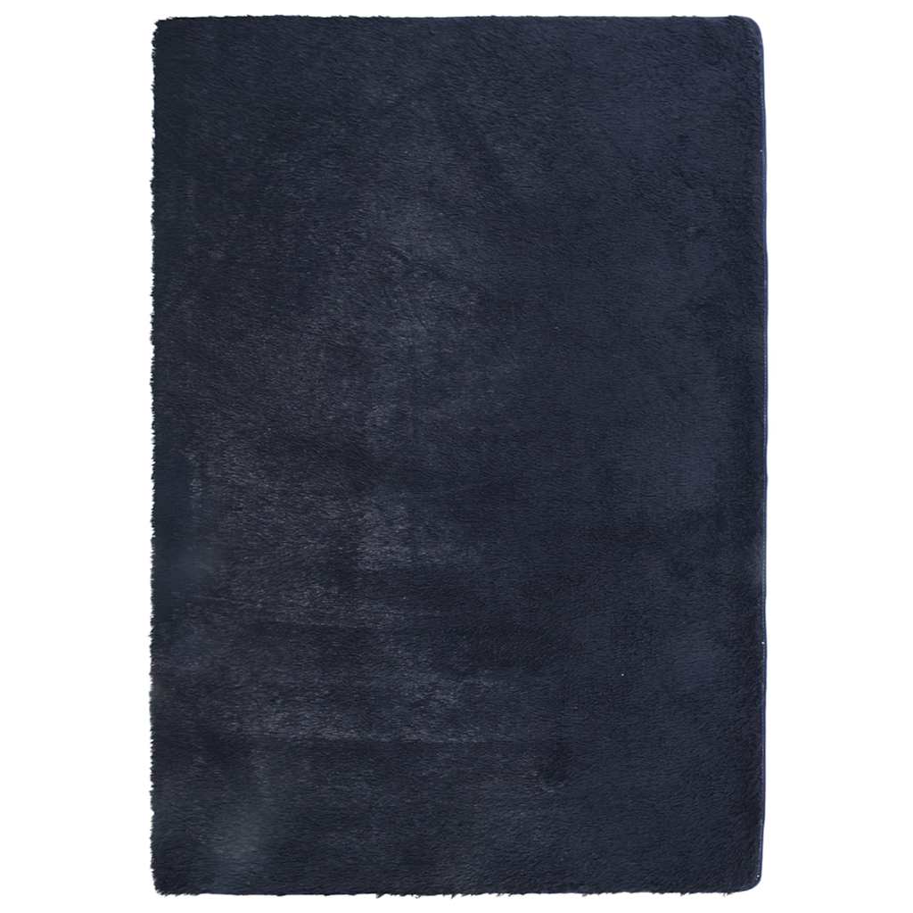 Vidaxx alfombra de pelo largo navarra 120x170 cm poliéster azul marino