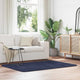 Vidaxl hoogpolig vloerkleed navarra 120x170 cm polyester marineblauw