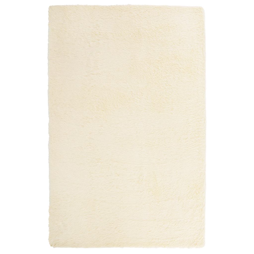 Vidaxx alfombra de pelo largo navarra 130x200 cm poliéster color crema