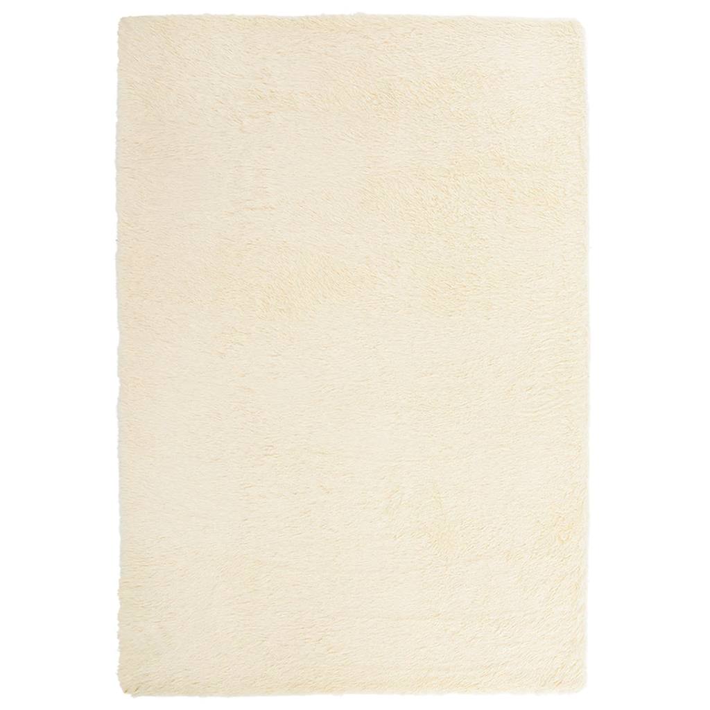 Vidaxx alfombra de pelo largo navarra 200x290 cm poliéster color crema