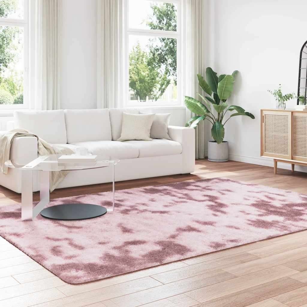 Vidaxx alfombra de pelo largo navarra 200x290 cm poliéster rosa polvoriento