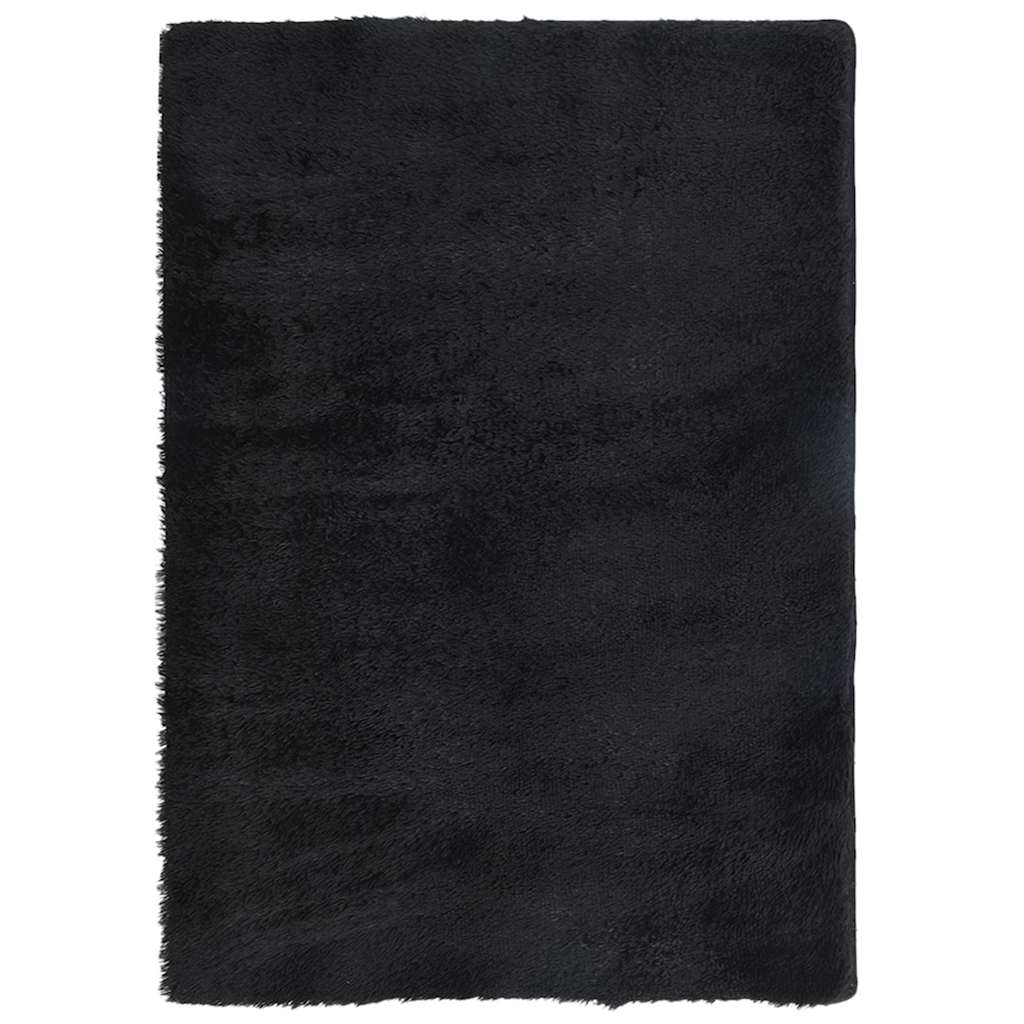 Vidaxl hoogpolig vloerkleed navarra 240x340 cm polyester zwart