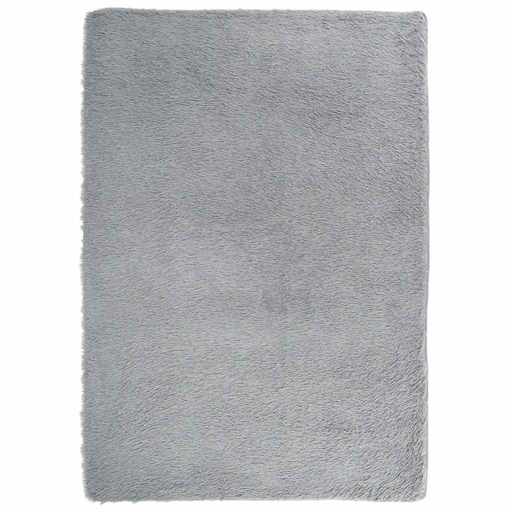 Vidaxx alfombra de pelo largo navarra 240x340 cm poliéster gris claro