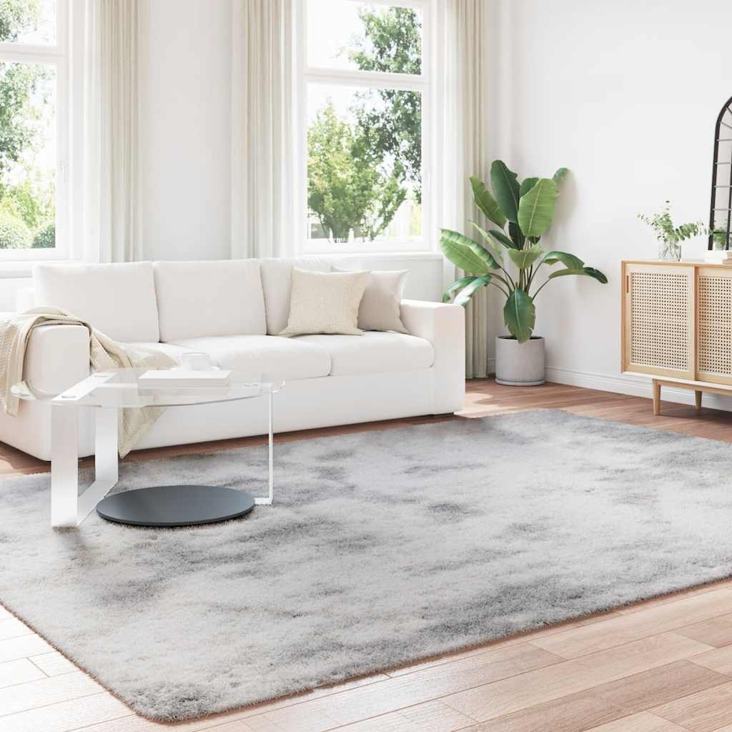 Vidaxx tappeto a pelo lungo navarra 240x340 cm poliestere grigio argento