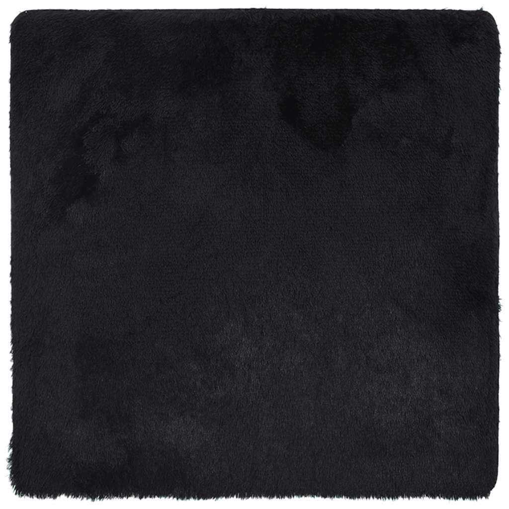 Vidaxx alfombra de pelo largo navarra 120x120 cm poliéster negro