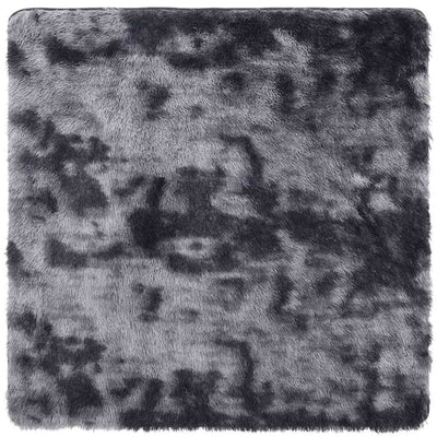 Vidaxx tappeto a pelo lungo navarra 120x120 cm poliestere grigio scuro