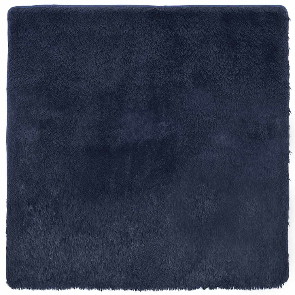 Tappeto Vidaxx a pelo lungo navarra 120x120 cm poliestere blu navy