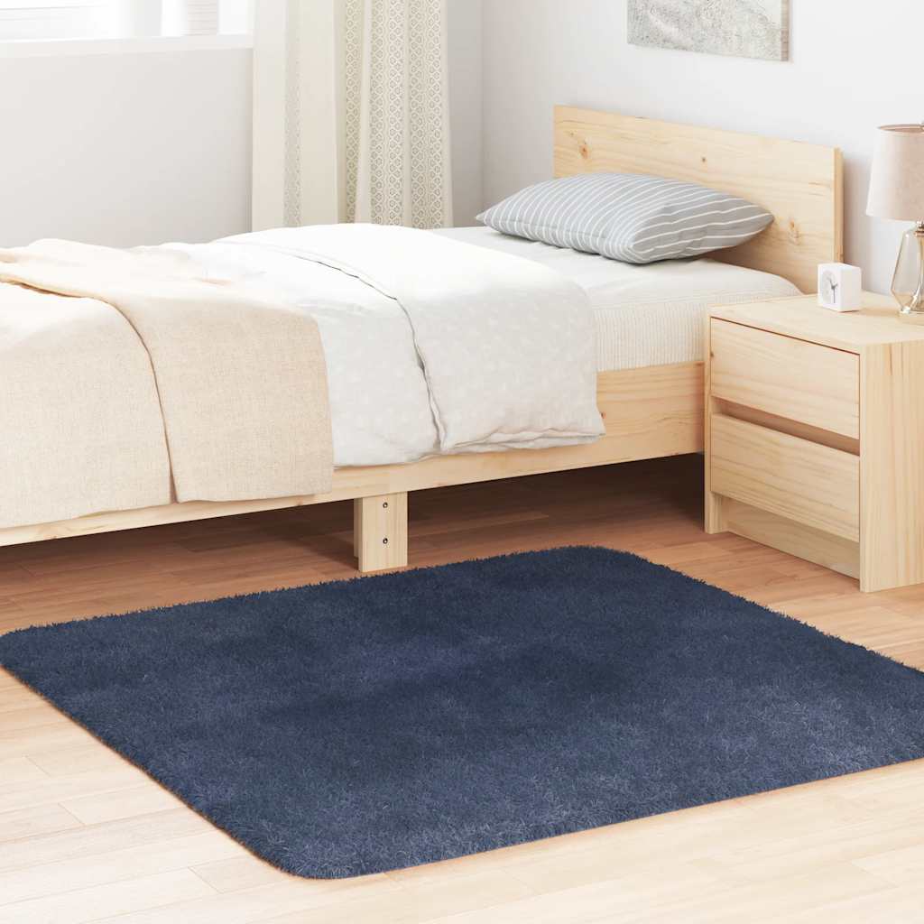 Tappeto Vidaxx a pelo lungo navarra 120x120 cm poliestere blu navy
