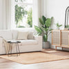 Vidaxl hoogpolig vloerkleed navarra 160x160 cm polyester beige