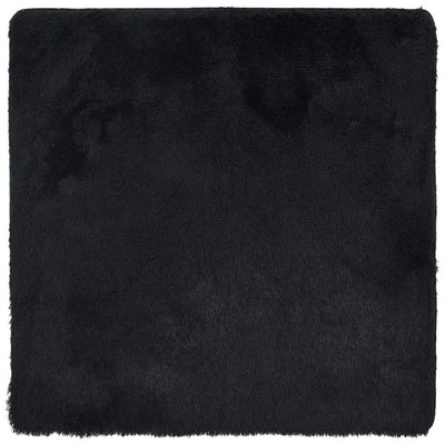 Vidaxx tappeto a pelo lungo navarra 160x160 cm poliestere nero