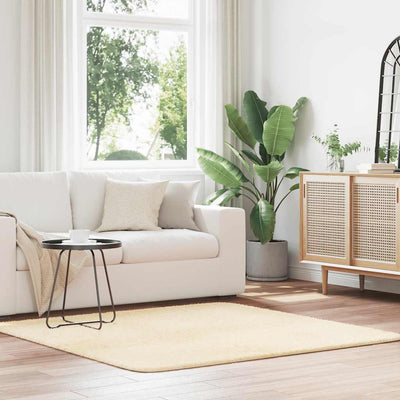 Vidaxx tappeto a pelo lungo navarra 160x160 cm poliestere color crema