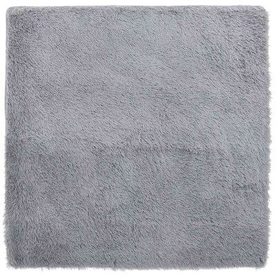 Vidaxx deep pile rug navarra 160x160 cm polyester light gray