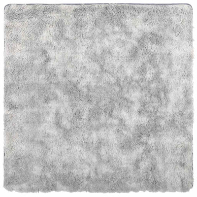 Vidaxx tappeto a pelo lungo navarra 160x160 cm poliestere grigio argento