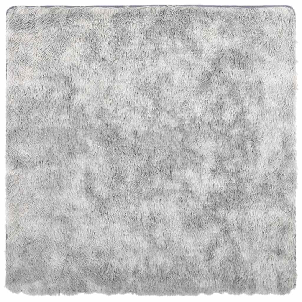 Vidaxx alfombra de pelo largo navarra 160x160 cm poliéster gris plata