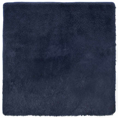 Vidaxl hoogpolig vloerkleed navarra 200x200 cm polyester marineblauw