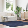 Vidaxl hoogpolig vloerkleed navarra 200x200 cm polyester marineblauw
