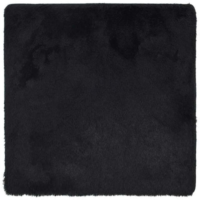 Vidaxl hoogpolig vloerkleed navarra 240x240 cm polyester zwart