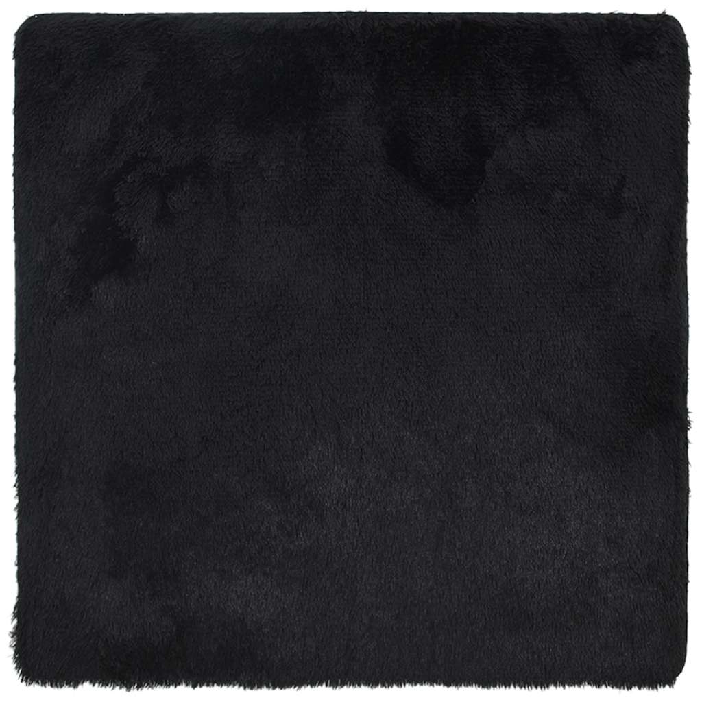Vidaxx alfombra de pelo largo navarra 240x240 cm poliéster negro