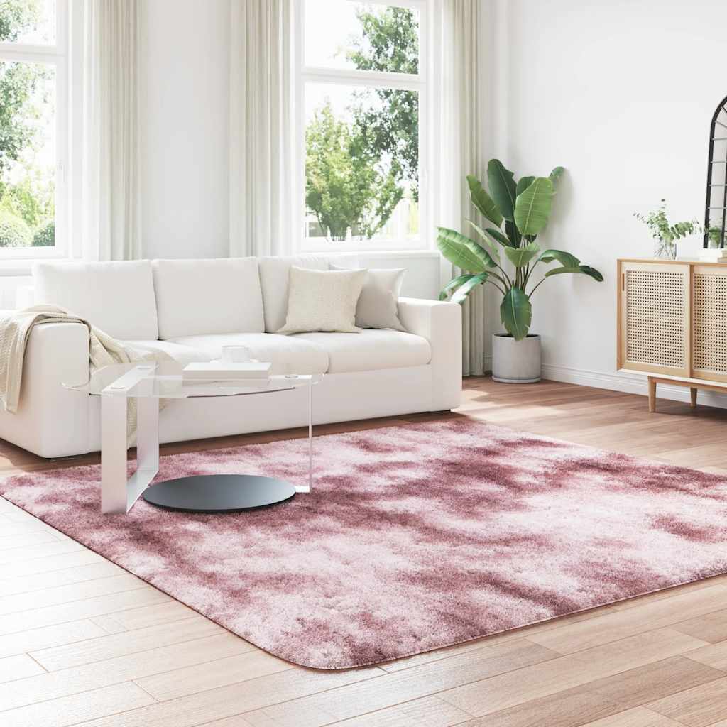 Vidaxx tappeto a pelo lungo navarra 240x240 cm poliestere rosa antico