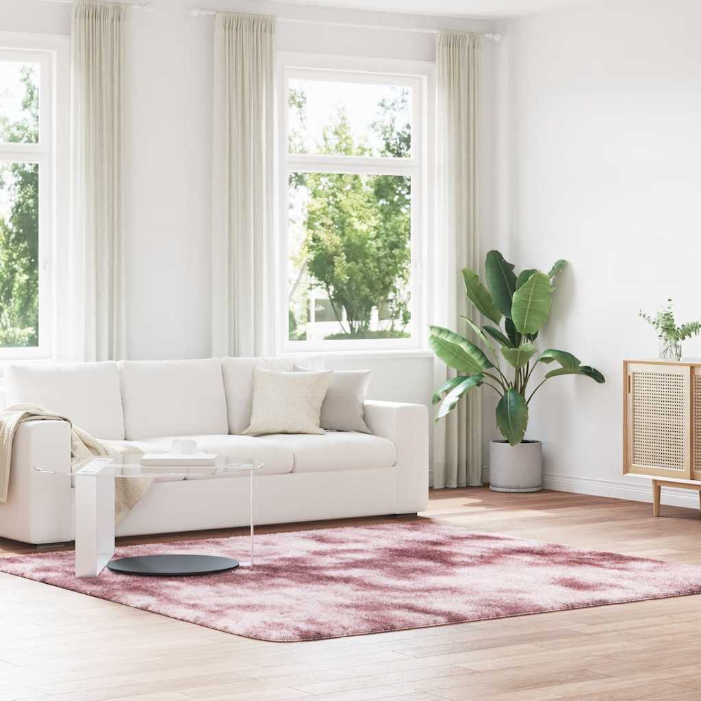 Vidaxx tappeto a pelo lungo navarra 240x240 cm poliestere rosa antico