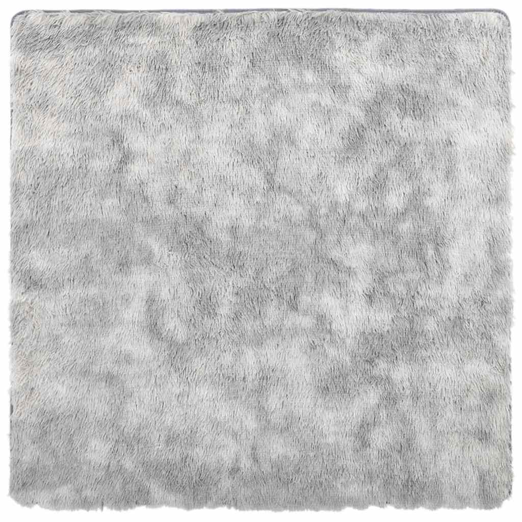 Vidaxx alfombra de pelo largo navarra 240x240 cm poliéster gris plateado