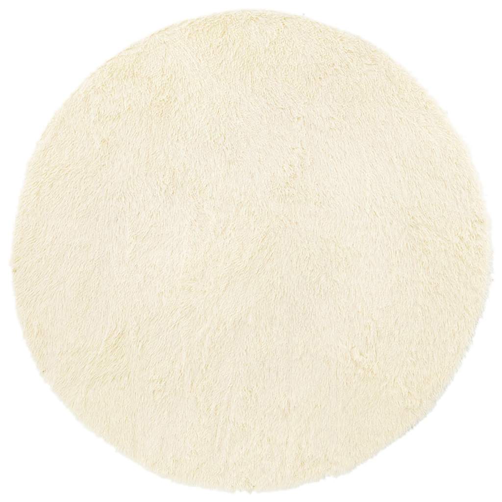 Vidaxx alfombra de pelo largo navarra 100x100 cm poliéster color crema