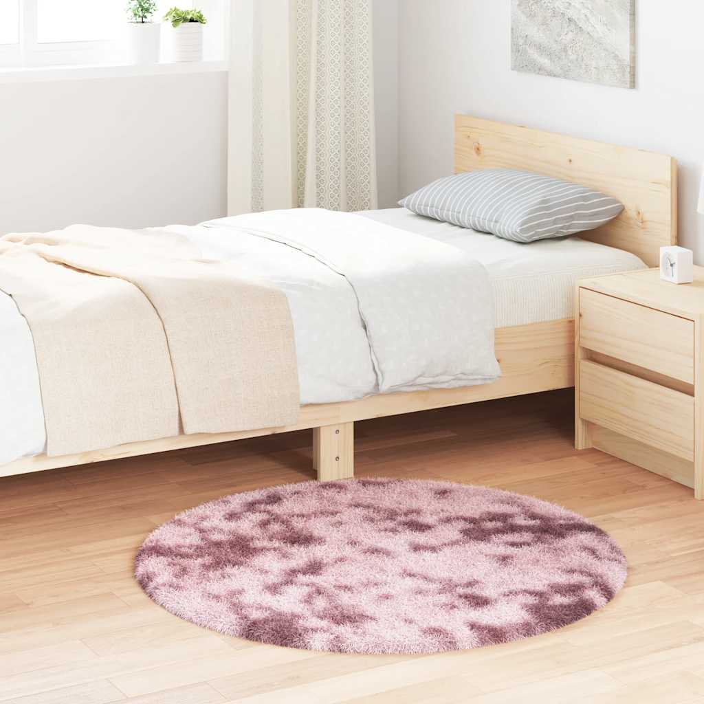 Vidaxx tappeto a pelo lungo navarra 100x100 cm poliestere rosa antico