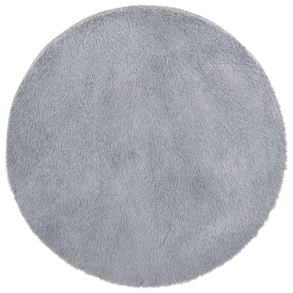 Vidaxx tappeto a pelo lungo navarra 100x100 cm poliestere grigio chiaro