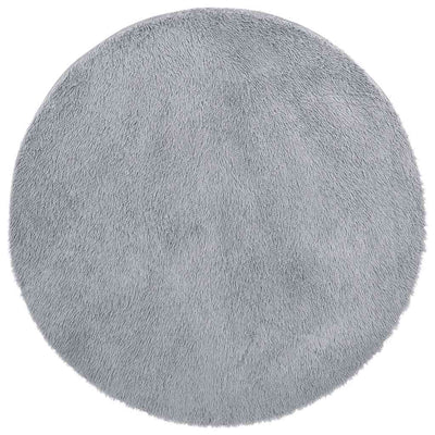 Vidaxl hoogpolig vloerkleed navarra 100x100 cm polyester lichtgrijs