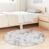 Vidaxl hoogpolig vloerkleed navarra 100x100 cm polyester zilvergrijs