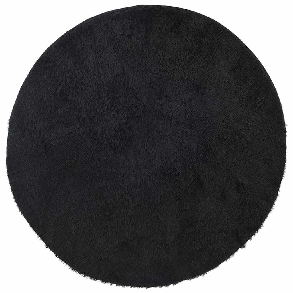 Vidaxx tappeto a pelo lungo navarra 120x120 cm poliestere nero